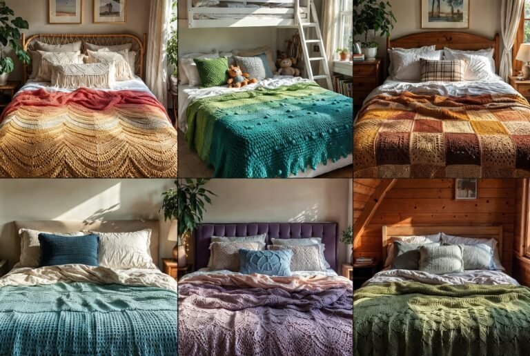 Ombre Crochet Bed Sheet