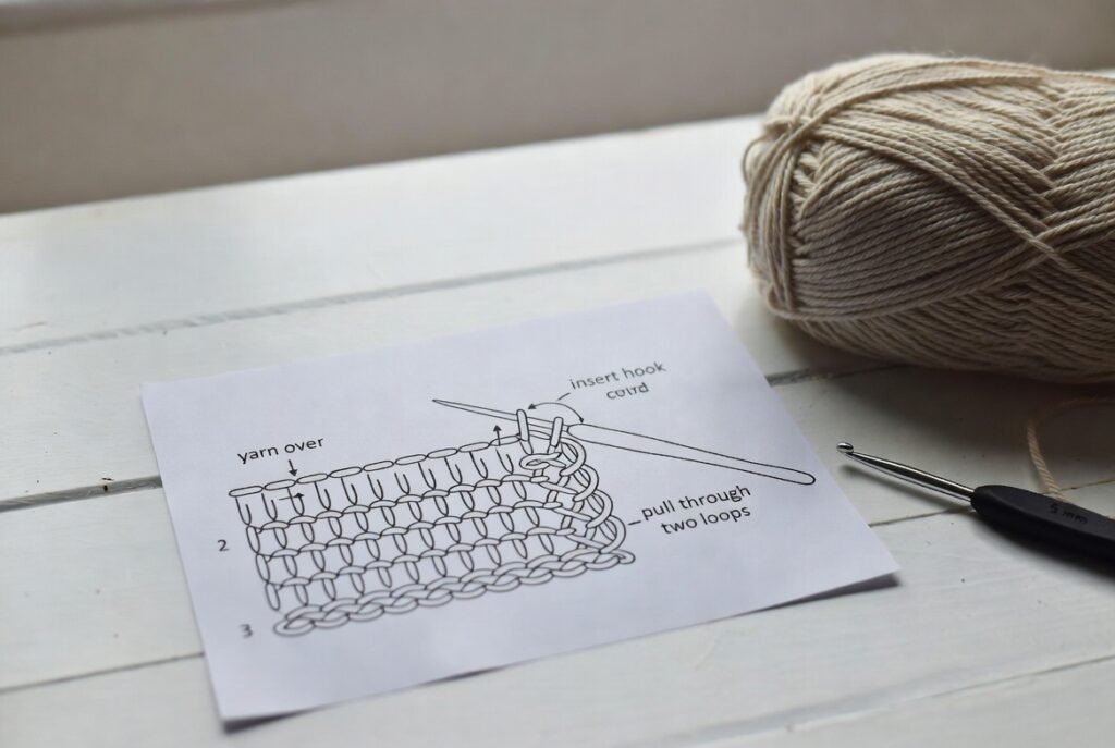 double crochet stitch diagram tip for beginners: step-by-step crochet tutorial