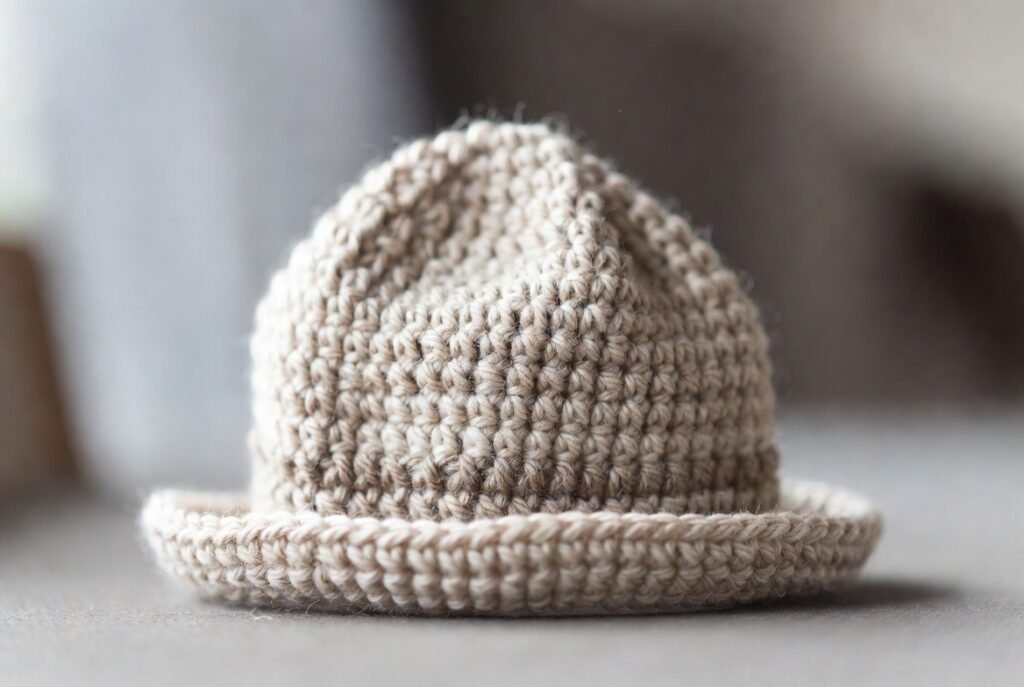 “crochet hat shaping double crochet increase and decrease”