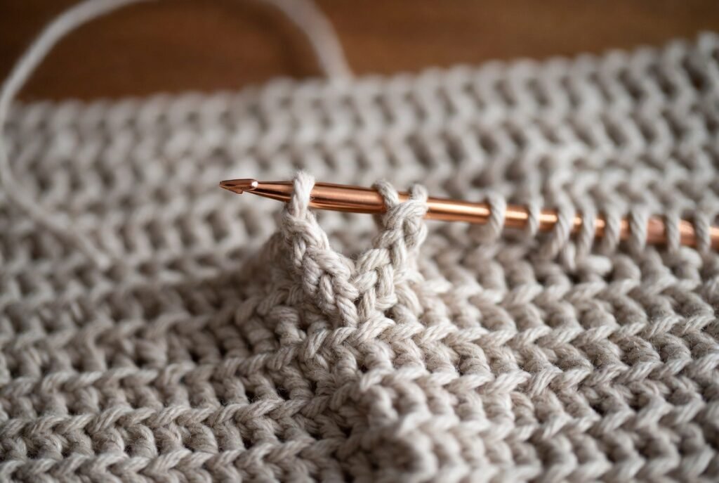 back post double crochet stitch tutorial: beginner crochet ribbing technique