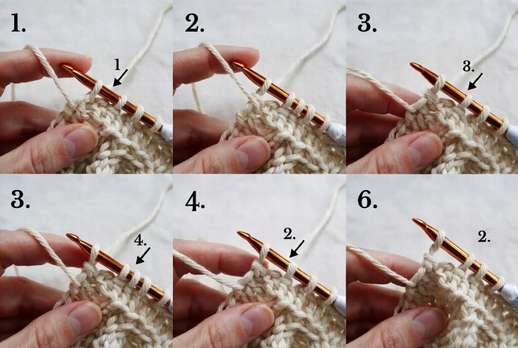 “left handed double crochet increase and decrease tutorial”