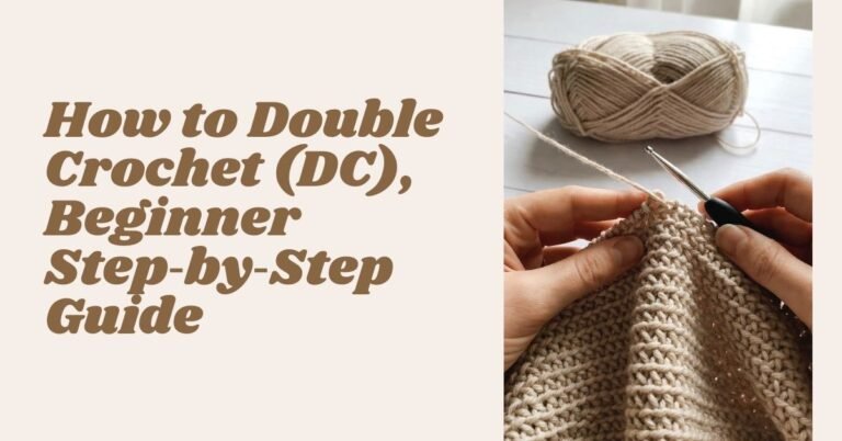 double crochet stitch step-by-step beginner tutorial