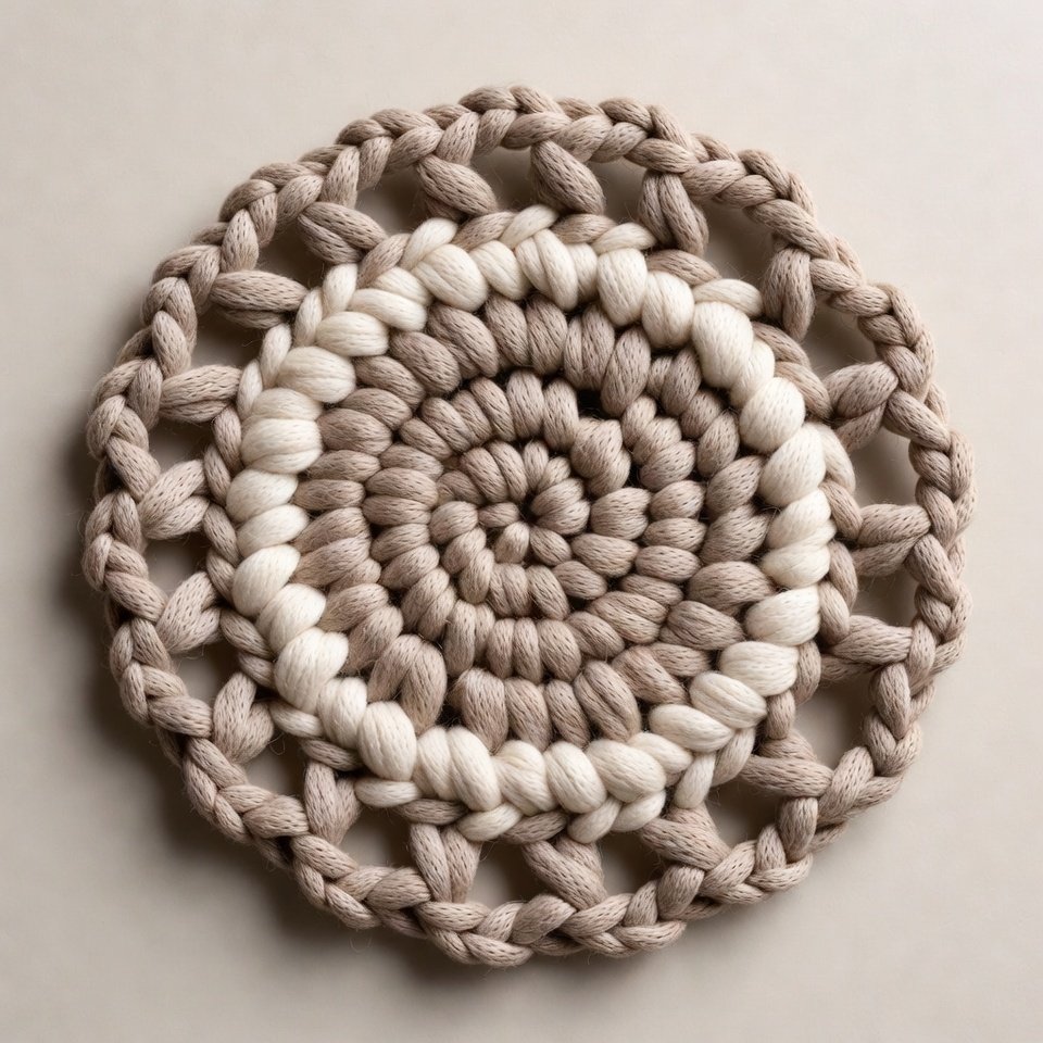 Chunky crochet doily pattern – easy crochet doily free pattern for beginners.