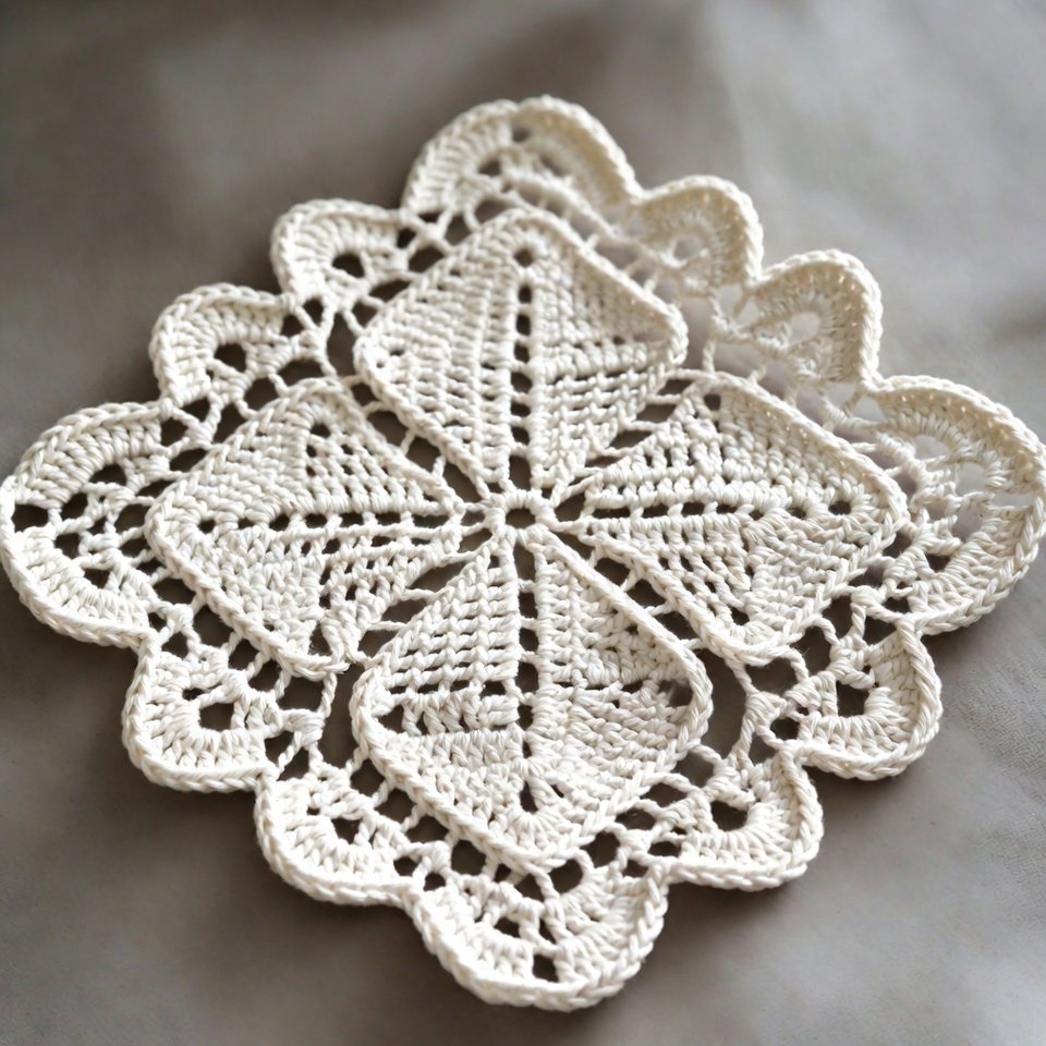 Diamonds crochet doily – free crochet doily patterns diagrams.