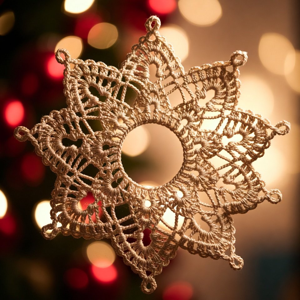 Crochet star doily – free crochet doily patterns for holidays